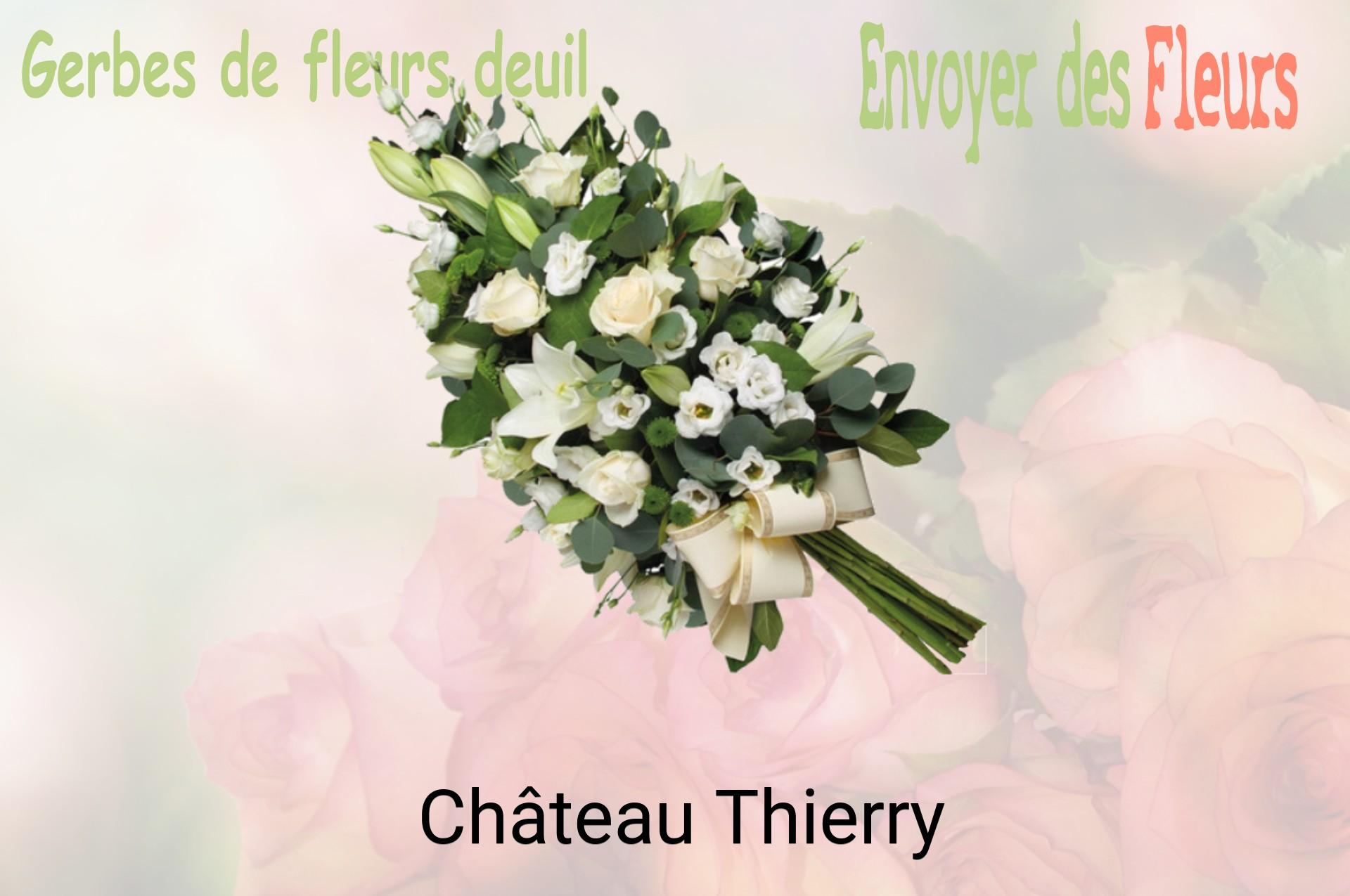 Gerbe de fleurs de deuil livrée à Château-Thierry